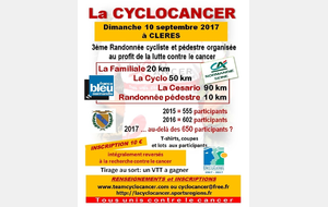 LA CYCLOCANCER 10 sept 2017 à Clères
